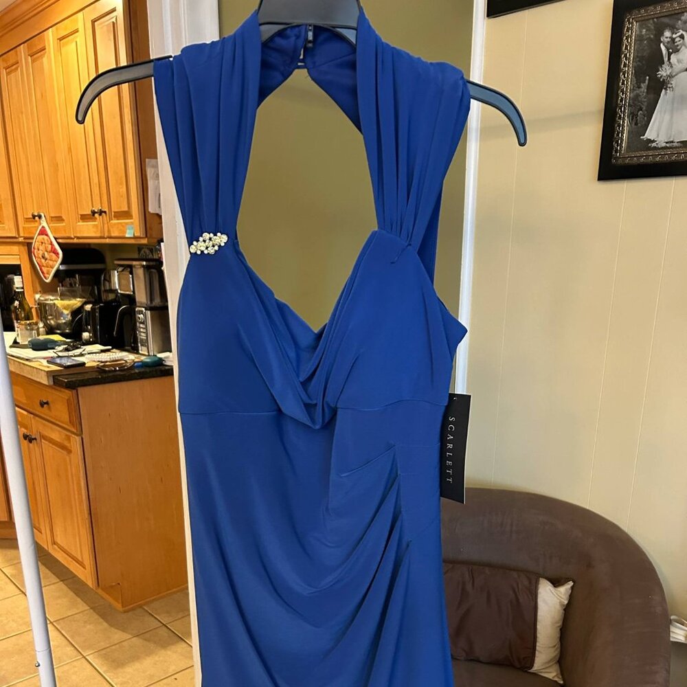 Royal Blue Knee Length Dress; Size 10; Never Worn